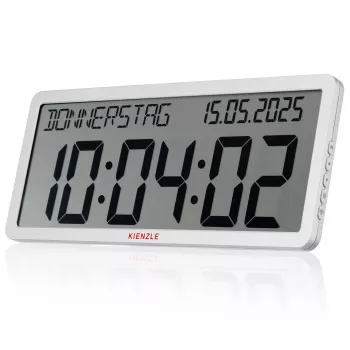 KIENZLE radiografische wandklok met datumweergave wit
