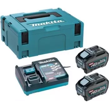 Makita PSKGRT2J XGT 40V max Power Source Kit met 2x 5,0Ah accu's en Sneloplader