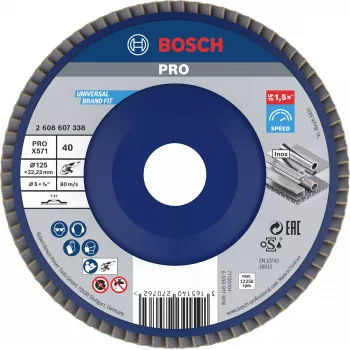 Bosch X571 Best for Metal waaierschuurschijf 125 mm P80 zirkoniumkorund 2608607338