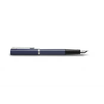 Waterman Impression vulpen fijne punt blauwe lak chromen ringen geschenkdoos 2225502
