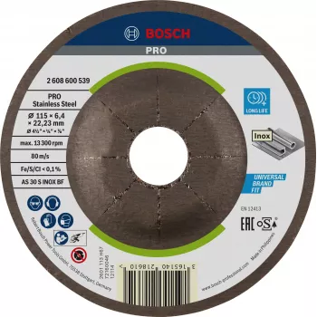 Bosch 2608600539 Gebogen slijpschijf 115 x 22,23 mm, 1 stuk