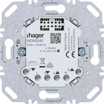 HAGER WDN2040 universele drukschakelaar-dimmerinzet, inbouw, 1-voudig, 230V, 20-400W
