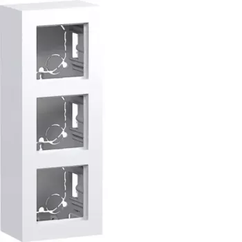 HAGER WAD8310WG 3-voudig opbouwbehuizing hoog, polarwit