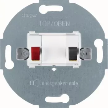 Hager WDF4800PW1 luidspreker-aansluitdoos, 1-voudig, polarwit mat