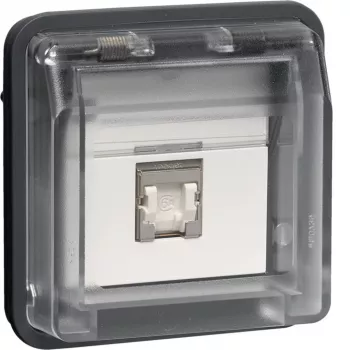 HAGER WNA226 UAE datadoos 8-polig afgeschermd Cat.6 RJ45 wit