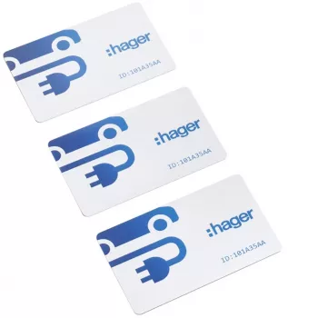 HAGER XVA410 RFID-kaarten, 3-pack, Mifare Classic 1K, 13,56 MHz, wit