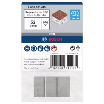 Bosch 2608601415 diamantsegmenten voor droogboorkronen, 3-pack
