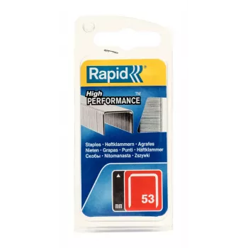 Rapid No. 53 fijndraadnietjes, 12 mm pootlengte, verzinkt staal, 2500-pack 40109505