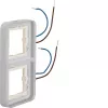 Hager WNA712 W.1 1-voudig afdekframe met blauwe LED-verlichting, 230V, polarwit
