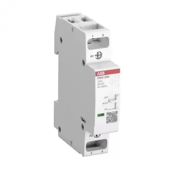 ABB EN20-20N-06 mini-contactor, 2 N.O., 24 V AC spoel, 20 A AC-1, 9 A AC-3, DIN-rail 1SBE122111R0620