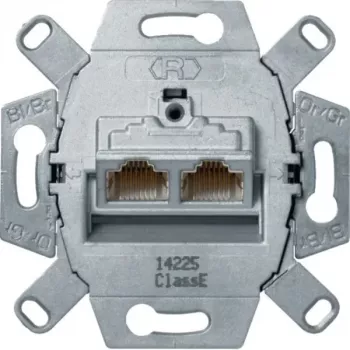 Hager WDF410866 UAE aansluitdoos 8/8-polig afgeschermd Cat.6A RJ45 datadoos