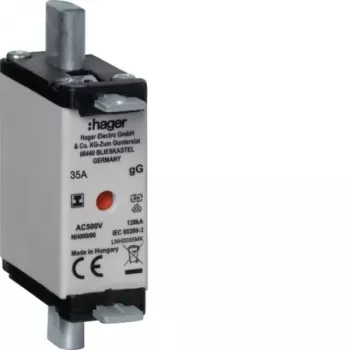 Hager NH-zekeringpatroon LNH0035MK NH000 gG 500V 35A met isolatiegreep
