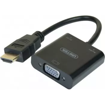 Exertis Connect 051248 VGA-naar-HDMI-adapterkabel 0,15 m zwart