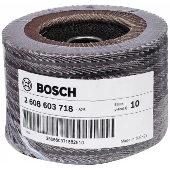 Bosch X431 Standard lamellenschuurschijf voor metaal, recht, 125 mm, korrel 80, glasvezeldrager 2608603718