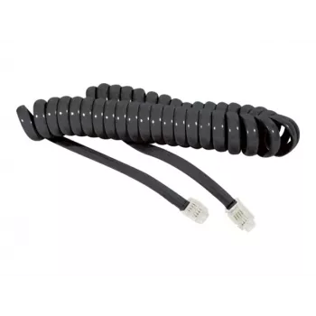 EXERTIS CONNECT spiraalkabel voor telefoonhoorn, zwart, uitgetrokken lengte 2,0 m 936650
