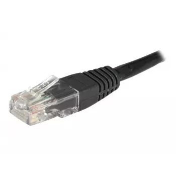 EXERTIS CONNECT Cat6 U/UTP-patchkabel, 1 m, zwart, RJ45, rastnasbescherming 246772
