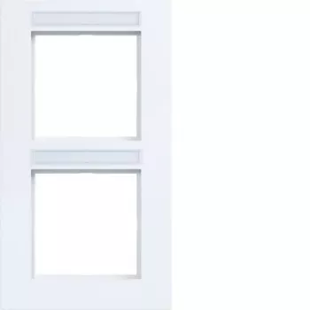 Hager Berker A.8 2-voudig verticaal frame, polarwit glanzend WAD8203WG