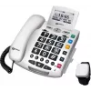 Geemarc Pack SERENTIES bedrade seniorentelefoon met valdetectie-pendant, verlicht display, wit