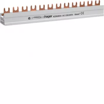 Hager KDN480A 4-polige pen-verzamelrail 80A 12 modules