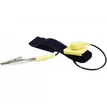 EXERTIS CONNECT antistatische polsband – ESD-aardingsband met spiraalkabel, 1 MΩ, verstelbaar (904500)