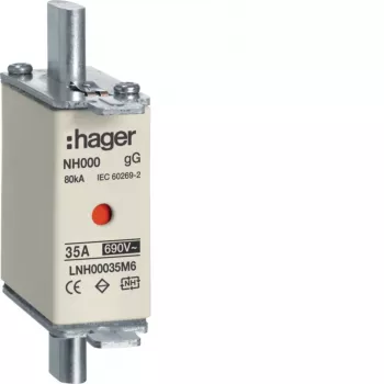 HAGER LNH00035M6 NH-zekeringpatroon NH00 gG 690V 35A