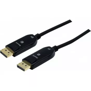 EXERTIS CONNECT DisplayPort 1.4 hybride glasvezelkabel, 8K, DisplayPort stekker naar DisplayPort stekker, 50 m (128069)