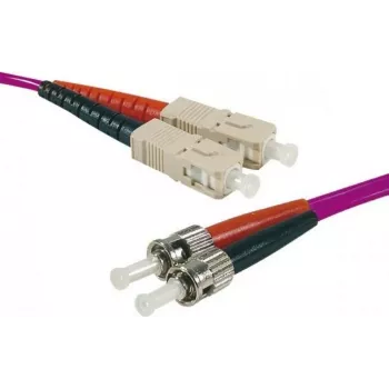 EXERTIS CONNECT OM4 glasvezel-patchkabel, 50/125 µm, 2x ST naar SC Duplex, erika-violet, 1 m, UPC 392821