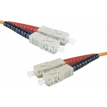 EXERTIS CONNECT LWL-patchkabel Eco, 50/125 µm, OM2-vezel, SC duplex stekker/stekker, oranje, 10,0 m UPC polish 392696