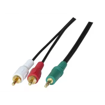 Exertis Connect 108791 audiokabel 3 m 3,5 mm naar 2 x RCA stekker zwart