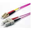 EKIVALAN OM4 duplex glasvezel-patchkabel LC/SC, 50/125 µm, erikaviolet, 5 m COZOM4DCLC2SE0050A