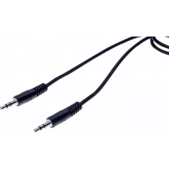 EXERTIS CONNECT 3,5 mm stereo-audiokabel stekker naar stekker 1,5 m zwart 108569