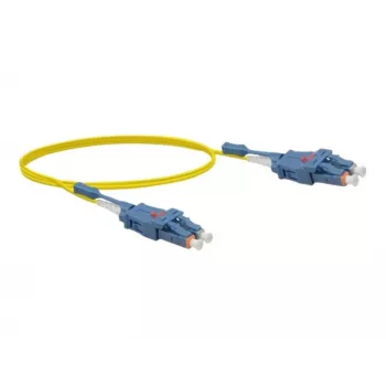 EXERTIS CONNECT LC/UPC naar LC/UPC singlemode OS2 duplex uniboot-patchkabel, 2 m, geel, LSZH 392932