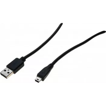 Exertis Connect USB 2.0-kabel, USB-A stekker naar Mini-USB Type-B stekker, 5,0 m, zwart 532418