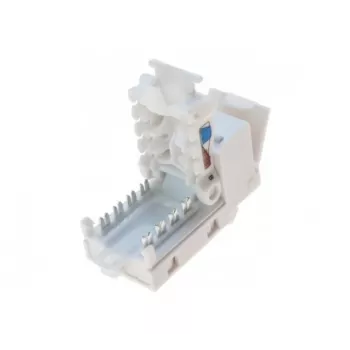 TECLINE RJ45 Keystone Jack, Cat.6 UTP, gereedschapsloos, wit 272883