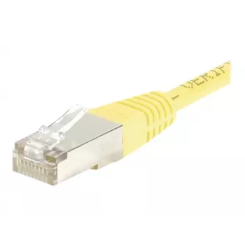 EXERTIS CONNECT Cat.6 F/UTP-patchkabel, geel, 10 m, slim bend protection 245560