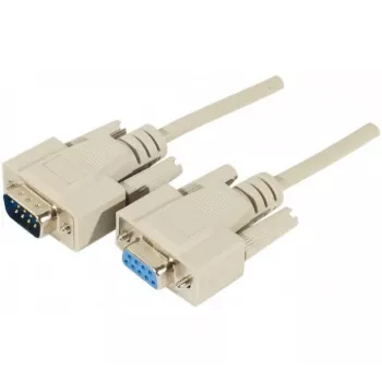 EXERTIS CONNECT D-Sub 9-pin seriële verlengkabel, stekker naar bus, 10 m, zwart 580261