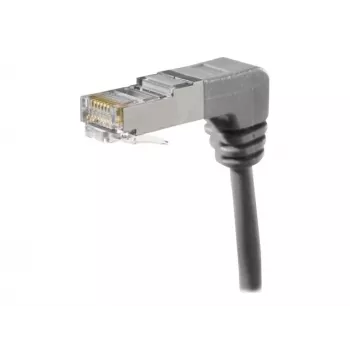 EXERTIS CONNECT Cat.6A S/FTP patchkabel, haaks, 0,7 m, grijs 854287