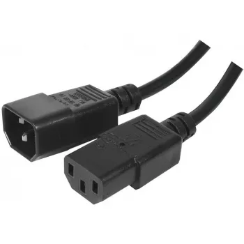 Exertis Connect IEC-voedingskabel C14 naar C13, halogeenvrij, zwart, 1,8 m 807952