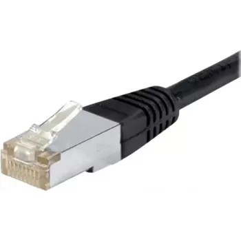 Exertis Connect 845038 Waterbestendige Cat.6 F/UTP patchkabel, 0,5 m, zwart, slanke knikbescherming