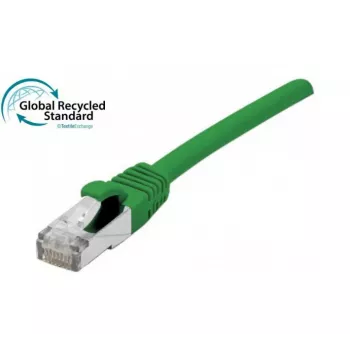 EXERTIS CONNECT RJ45-patchkabel Cat. 6, F/UTP, GRS-gecertificeerd, groen, 10,0 m 854635