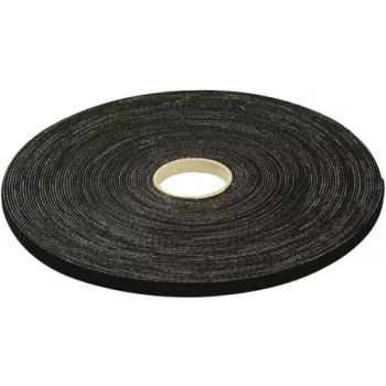 EXERTIS CONNECT klittenband montageband, 15 mm x 10 m, zwart, voor kabelvriendelijke installatie van netwerk- en datakabels 629445