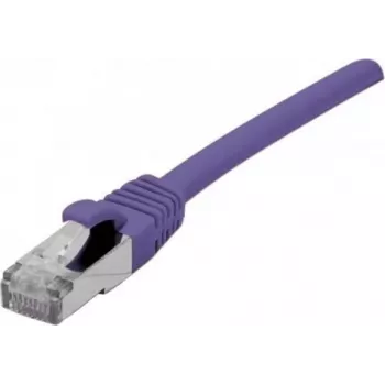 EXERTIS CONNECT Cat. 6 F/UTP PoE halogeenvrije patchkabel, paars, 0,5 m, snagless 854410