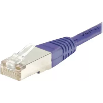 EXERTIS CONNECT Cat.6 S/FTP patchkabel, PiMF, violet, 0,7 m, slim snagless boot 854453