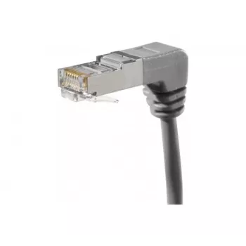 EXERTIS CONNECT Cat.6A S/FTP patchkabel, 2,0 m, grijs, haakse aansluitingen naar beneden 854289