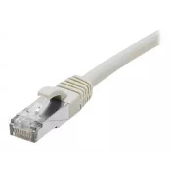 EXERTIS CONNECT Cat. 6A S/FTP patchkabel, TPE, halogeenvrij, GRS-gecertificeerd, snagless, grijs, 1 m 854503