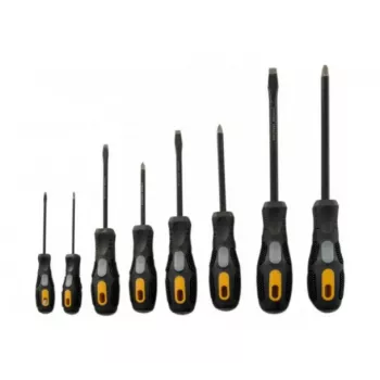 EXERTIS CONNECT 8-delige schroevendraaierset met platte en kruiskop, antislip ergonomische handgrepen 815571