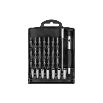 EXERTIS CONNECT precisie-schroevendraaierset, 11-delig met 10 verwisselbare bits in opbergbox (815650)