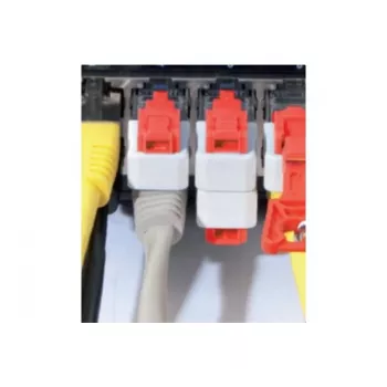 EXERTIS CONNECT RJ45 port lock (10-pack, blauw) met sleutel – blokkeert ongeautoriseerde netwerktoegang 848943