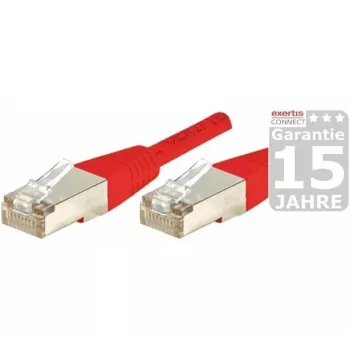 EXERTIS CONNECT Cat5e F/UTP patchkabel, RJ45, rood, 0,3 m 857050