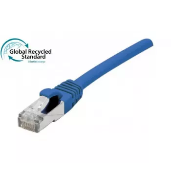 EXERTIS CONNECT Cat. 6A S/FTP patchkabel, TPE, halogeenvrij, GRS-gecertificeerd, trekontlasting, blauw, 1,5 m 854513